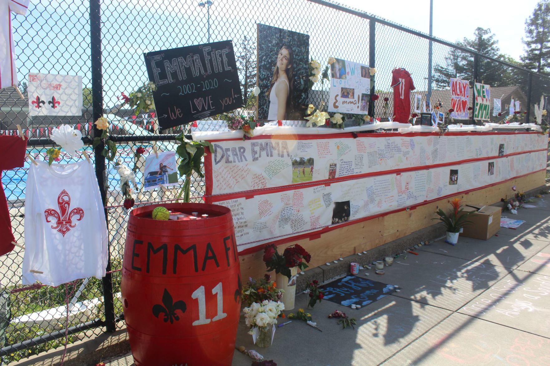 Emma Fife memorial at St. Helena High School